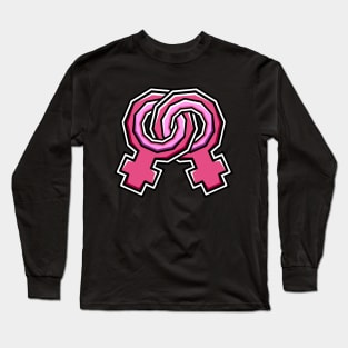 Gay Pride Gender Symbol - Pink Homosexual Female - Lesbian LGBT Sexuality - Gay Long Sleeve T-Shirt